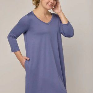 Wool& Willow Swing Dress NEW, size large, 3/4 sleeves with Pockets